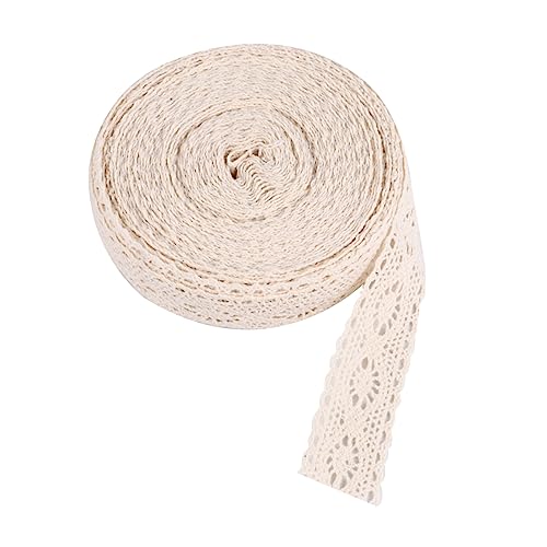 NUOBESTY 1 Rolle 10 Baumwollspitze Basteln Mini-Bogen Palette Schrägband Spitzenbesatzband tischdecke makramee blumenmuster decor Stickerei Spitze Spitzenbesatz aus Baumwolle Baumwollfaden von NUOBESTY