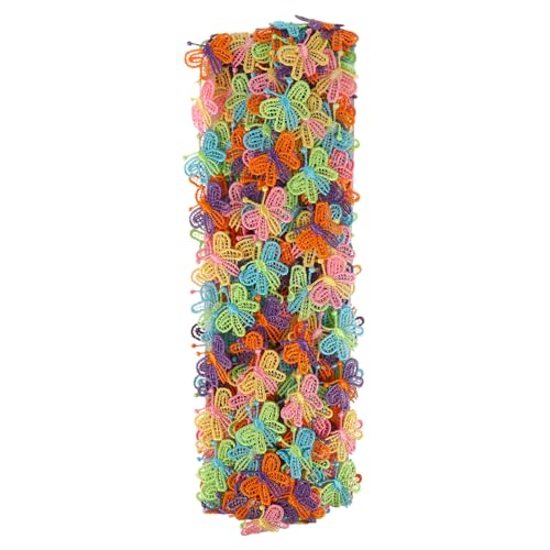 NUOBESTY 1 Rolle 15 Stickerei Dekorative Spitze Bestickter Spitzenstoff Schnüren Sie Die Chiffon Spitzenband Zum Basteln Nein Sackleinen Stoffblumen Zum Basteln Schälen Falten- Polyester von NUOBESTY