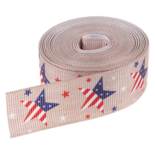 NUOBESTY 1 Rolle Band zum Unabhängigkeitstag seidenband ribbon Amerikanische Nationalfeiertag Dekoration Sitzband Schleife Party Blumenverpackungsband Geschenkband selber machen Polyester von NUOBESTY