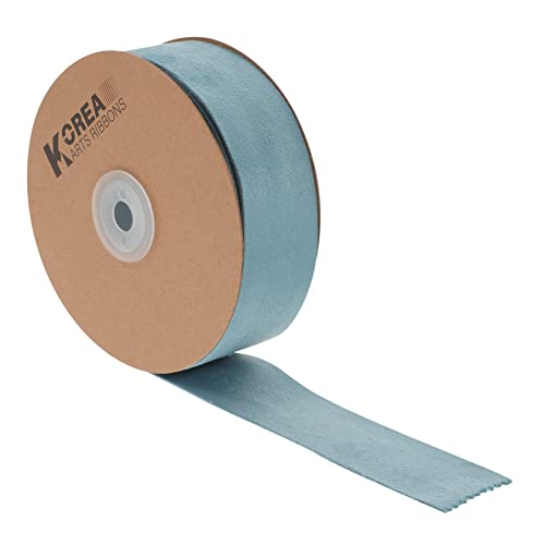 NUOBESTY 1 Rolle Beflockungsband seidenband ribbon bandfeile Blumenstrauß liefert Geschenkbandverzierung Haarspangenband selber machen kopfschmuckband selber machen Polyester Sky-blue von NUOBESTY