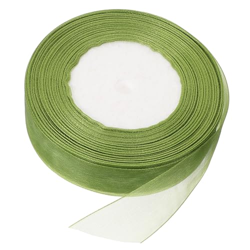 NUOBESTY 1 Rolle Chiffon-Band Schleifenband Dekorationsband geschenkverpackung Blumenband Festliches Band Geschenkband Festival-Handwerksband DIY liefert gestaltetes Paketband Nylon Green von NUOBESTY