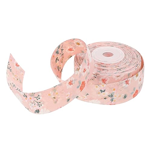 NUOBESTY 1 Rolle Doppelseitiges Blumenband Geschenkband Geschenkpaketband Blumenkranzband Sommerband Verpackungsband Blumendekor Geschenkbänder Für Den Sommer Die Blumen Tragbar Polyester von NUOBESTY