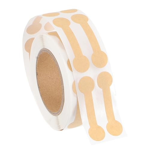 NUOBESTY 1 Rolle Etiketten Aufkleber Ohrring Etiketten Aufkleber Schmuck Etiketten Schmuck Etiketten Schmuck Etiketten Shop Etiketten Einzelhandels Etiketten Kraftpapier Khaki von NUOBESTY