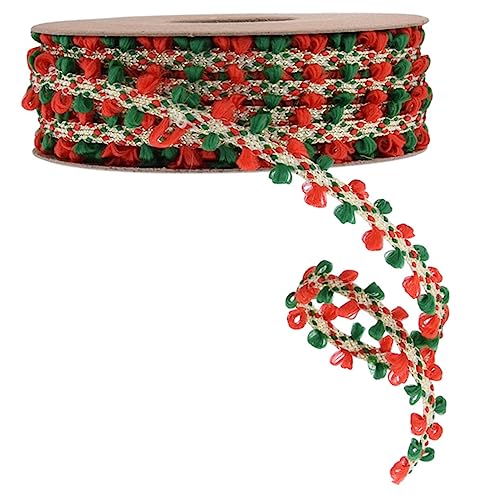 NUOBESTY 1 Rolle Feiertagsband zum Verpacken von Geschenken rotes Band Bänder umwickeln Glücklich Dekorationen Papier seidenband ribbon cake Partyband Bastelbänder zum Einwickeln Polyester von NUOBESTY