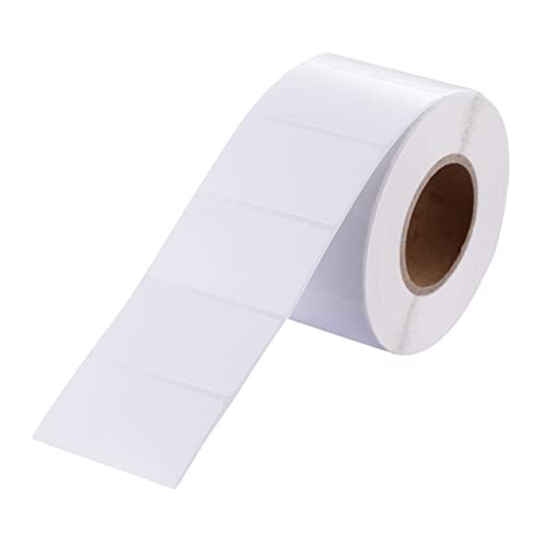 NUOBESTY 1 Rolle Leeres Etikett Selbstklebende Flaschenetiketten Etikett Mit Lebensmittelkennzeichnung Abnehmbare Etiketten Ablaufetiketten Weihnachtsaufkleber Weiß Beschichtetes Papier von NUOBESTY