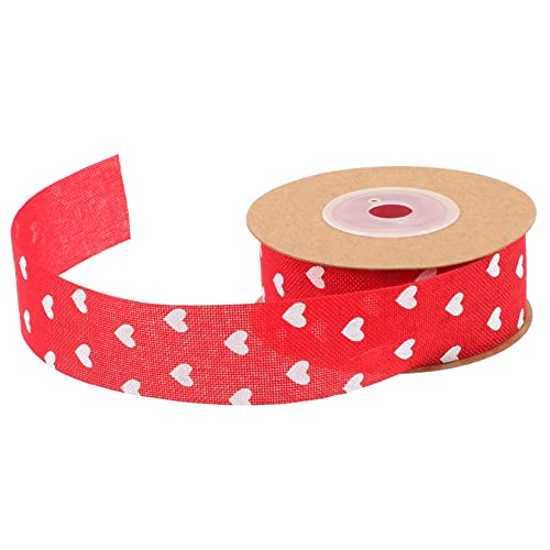 NUOBESTY 1 Rolle Liebesband Samtband Quaste Sackleinenband Hochzeitsband Solide Individuelle Hochzeitsdekorationen Urlaub Wickelherz Abnehmbar Party Goldband Wand Braut Rote von NUOBESTY