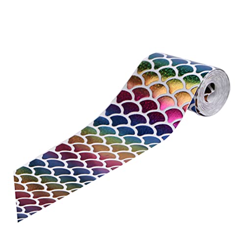 NUOBESTY 1 Rolle Paillettenband hochzeitsbänder Sequin ribbon Colorful ribbon Home textile ribbon packaging ribbon Ripsbänder selber machen Ripsband Meerjungfrau schuppt Band Haarband von NUOBESTY