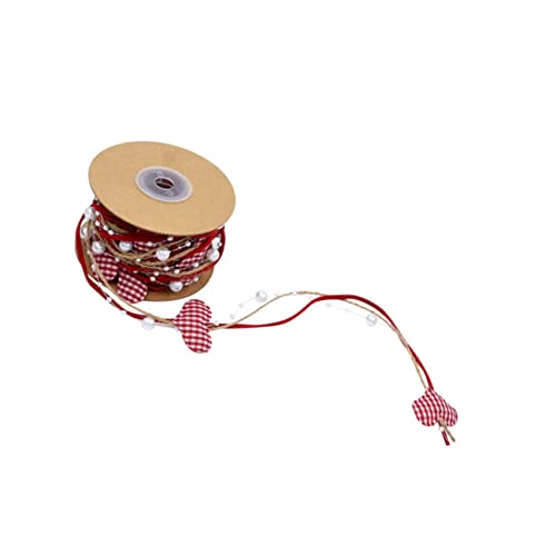 NUOBESTY 1 Rolle Perlenband wickeln Weihnachtsband Sackleinenband Schleifenrock Zeremonie-Kit zum Durchschneiden des Bandes seidenband ribbon Dekorationsband Geschenkbänder Hochzeitsband von NUOBESTY