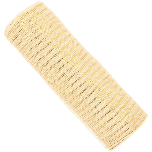 NUOBESTY 1 Rolle Pp-mesh-rolle Spitzenband Ammer Kräuseln Ripsband Stift Ornamente Schier Tisch Bogen Doppelklebeband Teppich Draht Gold Künstlich Zeremonie Korb Trimmen Bögen Wickeln von NUOBESTY