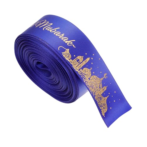 NUOBESTY 1 Rolle Ramadan-Festband ribbon bandfeile party decoration geschenksband geschenkpapier bögen Geschenkband Ramadan-Bänder selbst basteln Verpackungsband für Polyester von NUOBESTY