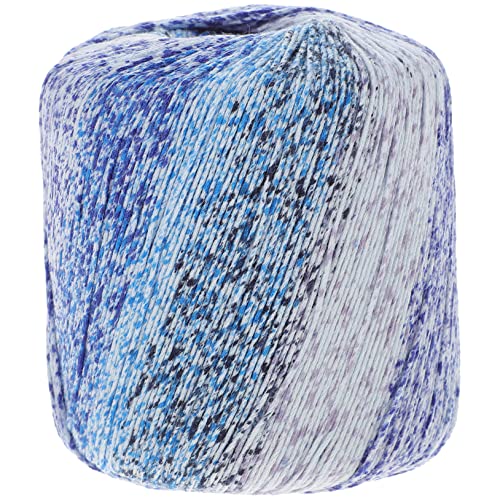 NUOBESTY 1 Rolle Saftiger Spitzenfaden Baumwollgarn grob gestricktes Deckengarn Garnkuchen Strickgarnmaterial Nähband Decken farbverlaufsgarn gehäkelte Baumwolllinie Häkelgarn Blue von NUOBESTY