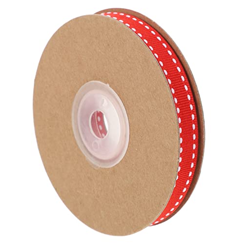 NUOBESTY 1 Rolle Schleife Grünes Band Wand Bogenband Sackleinen Und Spitzenband Bausatz Festliches Samtband Mit Draht Satinband Korb Girlande Ästhetisch Lesezeichen Für Rot Polyester von NUOBESTY