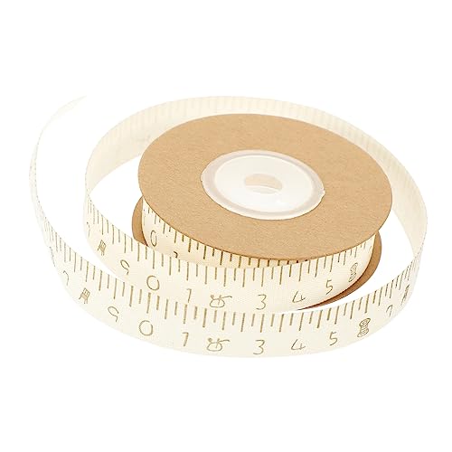 NUOBESTY 1 Rolle Schleife seidenband ribbon dekobänder seidenbänder geschenkverpackungen Blumenband Bandband DIY-Geschenkband DIY liefert Satinband dekorative Bänder Baumwolle Beige von NUOBESTY