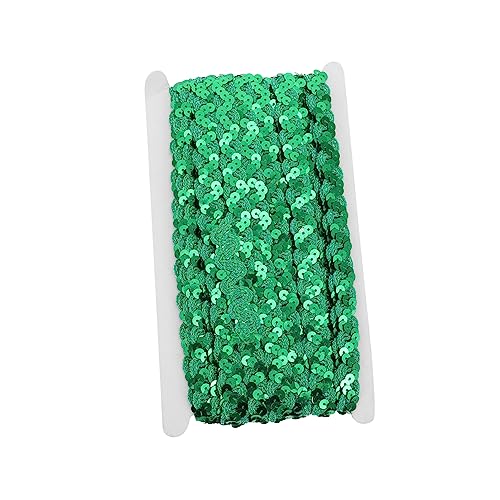 NUOBESTY 1 Rolle Stoffbesatz Paillette Trimmen, Basteln, Nähen Häkeln Blau Quiltstoff Trimmt Dickes Band Satinband Naht Verdrahtet Chiffon Gemustert Bausatz Schrägband Polyester Green von NUOBESTY