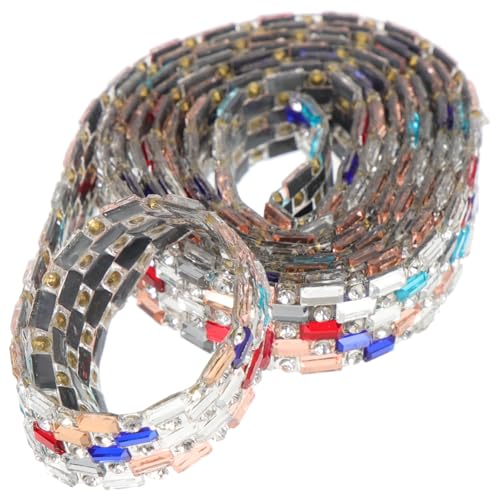 NUOBESTY 1 Rolle Strassband aus Glas Chiffon Bänder grünes Band Sackleinenband Klebstoff wandverkleidung wand polsterung exquisiter Bekleidungsbesatz verschleißfester Kostümbesatz Aufkleber von NUOBESTY