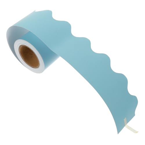 NUOBESTY 1 Rolle Tafelrand Aus Dekorativem Papier Erste Planke Whiteboard Clip Anbindung Bulletin-grenzen Rahmen Nummer Streifen Foto Für Wand Abziehbilder Bretter Beschichtetes Papier Blue von NUOBESTY