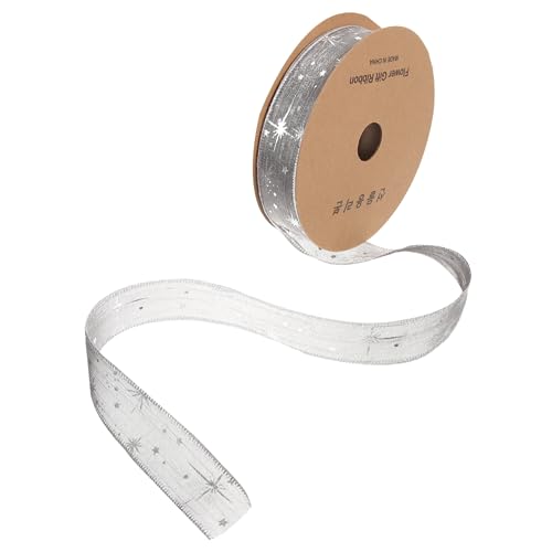 NUOBESTY 1 Rolle Transparentes Chiffonband Samt Blumensträuße Verpackung Seidenband Lineal Goldenes Sackleinen Rot Fröhliches Haargummis Stuhlband Band Wandaufkleber von NUOBESTY