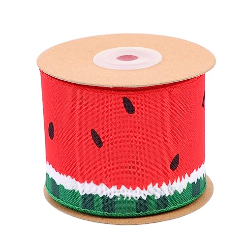 NUOBESTY 1 Rolle Wassermelonenband Girlande Bänder Olivenblatt künstlich Party Bogen pailettenband geschenkband Dekorationsband geschenkeband Band für DIY Geschenkverpackungsband Polyester von NUOBESTY