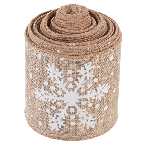 NUOBESTY 1 Rolle Weihnachtsband ribbon bandfeile hochzeitsdeco geschenkpakete bastel materialien Geschenkband funkeln Zubehör für Hochzeitsbänder Blumen Verpackungsbänder Polyester Khaki von NUOBESTY