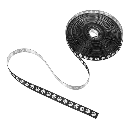 NUOBESTY 1 Rolle Weißes Pfotenabdruckband Zum Basteln Weißes Band Dekoration Polyester Bastelband Hundepfotenband Heimwerkerbedarf Hundepfotenabdruckband Verpackungsband von NUOBESTY