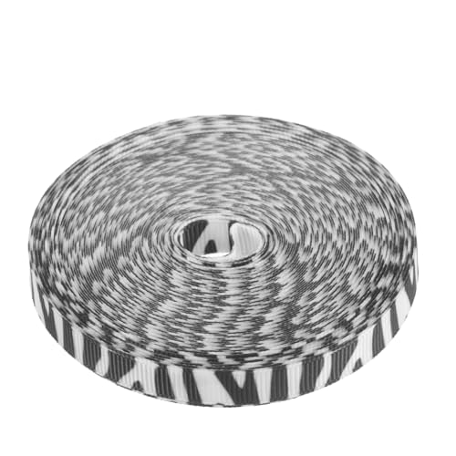 NUOBESTY 1 Rolle Zebra Gurtband Bedrucktes Band Zum Verpacken Chiffonband Für Den Täglichen Gebrauch Bastelband Zebramusterband Alltagsgebrauchsband Spitzenband Festivalband von NUOBESTY