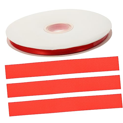 NUOBESTY 1 Rolle Rotes Geschenkband Strapazierfähiges Verpackungsband Für Bastelprojekte Und Kreative Dekorationen 100 Yards Vielseitiges Haushaltsband von NUOBESTY