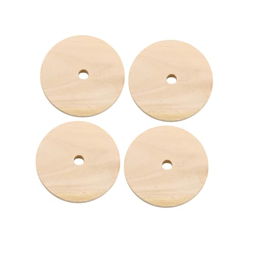 NUOBESTY 1 Runde Holzscheibe naturholz bastelmaterial Holzschmuck bastel materialien holzdeko Holzornamente Geschenkidee holzperle Holzanhänger Etikett runden 4mm Holzscheibe Bambus von NUOBESTY