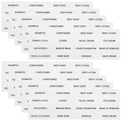 NUOBESTY 1 Satz 1 Satz Aufkleber Flaschenetiketten Etiketten Für Flaschen Wasserdichte Etiketten Wasserdichte Etiketten Wasserdichte Etiketten Kosmetikbehälter Etiketten 20 Blatt von NUOBESTY