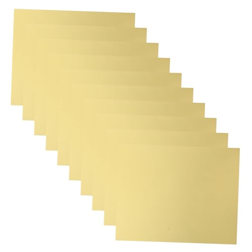 NUOBESTY 1 Satz 1 Satz Goldener Einseitiger Karton Braunes Papier Geschenkpapier Gold Metallic Papier Karton Für Drucker Origami Papier Seidenpapier DIY Druckerpapier 10 Stück von NUOBESTY