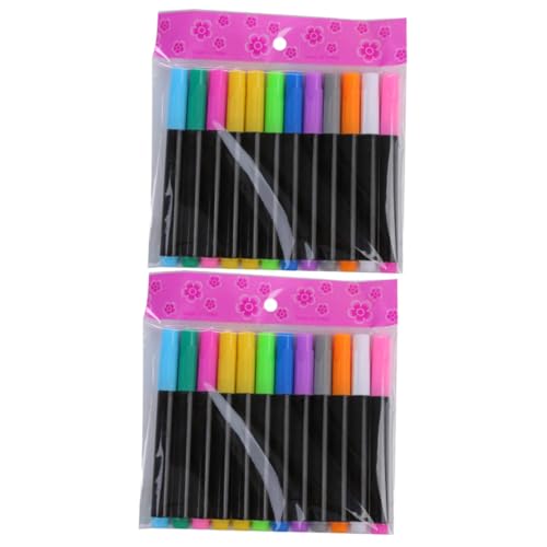 NUOBESTY 1 Satz 2St flüssige Kreide maltisch für diamentpaiting paint Flüssiger Stift zeichnen LED fluoreszierender Stift Wischen Sie spurlos Aquarellstift Plastik von NUOBESTY