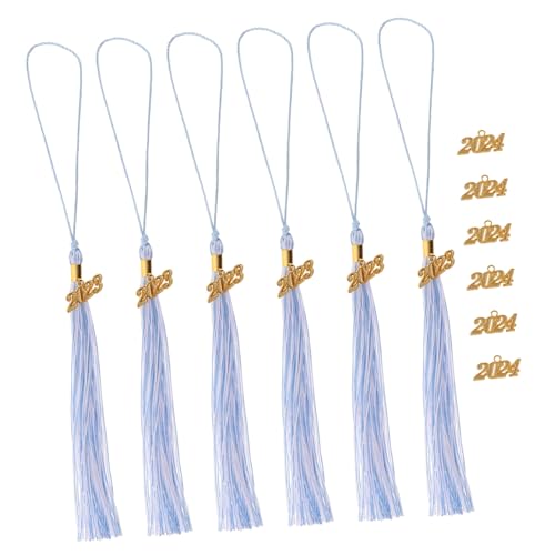 NUOBESTY 1 Satz Abschluss Saison Quasten Hutquasten Für Abschlussstudenten Kappe Grad Cupcake Topper Hutablage Für Die Wand Abschlusshüte Stand Quasten-dekore Gefälligkeiten Blue Polyester von NUOBESTY