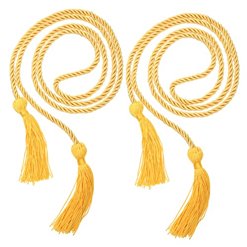 NUOBESTY 1 Satz Abschluss-ehrenseil Goldene Ehrenschnüre Sackleinenband Graduierung Geflochtene Schnüre Blaues Band Graduierung Ehrenschnur Graduierungsschnüre Mit Quasten Polyester 2st von NUOBESTY