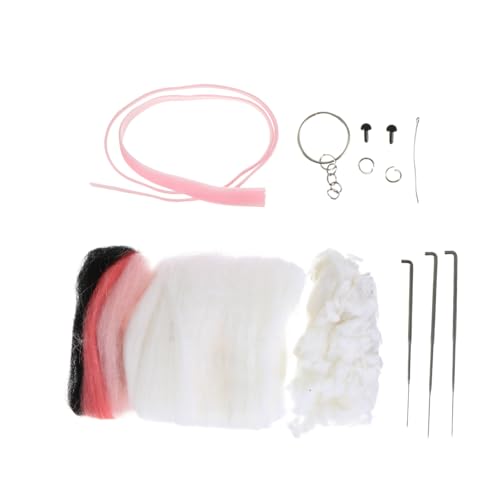 NUOBESTY 1 Satz Alpaka Gadgets Für Kinder Roving-kit Aus Wolle Set Zum Nadelfilzen Aus Wolle Nadelfilzen Starter-kit Werkzeuge Zum Nadelfilzen Filz Zum Basteln Diy-kits Weiß Wollfilz von NUOBESTY