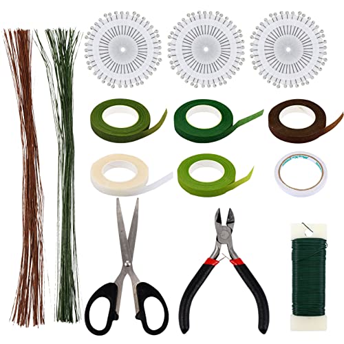 NUOBESTY 1 Satz Blumen-DIY-Set Blumenband für künstliche Blumen Blumenstrauß-Kit Blumenklebeband Geschenkverpackung Set Blumende DIY-Set doppelseitiges klebeband werkzeug Bandeisendraht-Kit von NUOBESTY