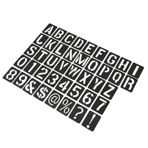 NUOBESTY 1 Satz Buchstabenschablonen Dekorative Malschablonen Buchstaben Malvorlagen Schablonen Zum Malen Schablonen Zum Zeichnen Von Zahlen Diy-schablonen Aus Kunststoff Black Pp von NUOBESTY