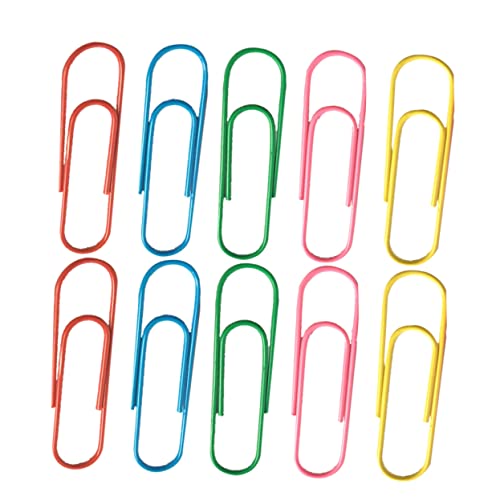 NUOBESTY 1 Satz Bunte Klipps Jumbo-büroklammern Planer-clips Jumbo-ordner-clips Fotoclip Süße Büroklammern Schulbriefpapier Bürobedarf 50 Stück von NUOBESTY