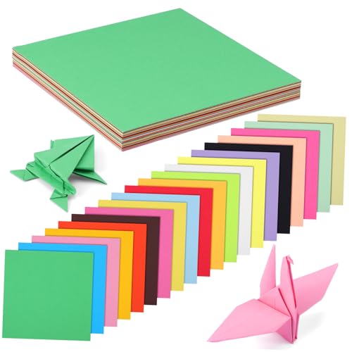 NUOBESTY 1 Satz Buntes Origami Pastellpapier Zum Basteln Origami-papier in Verschiedenen Farben Bunte Origami-papiere Seidenpapierquadrate Farbiges Baupapier Bunter Karton Zellstoff 200st von NUOBESTY