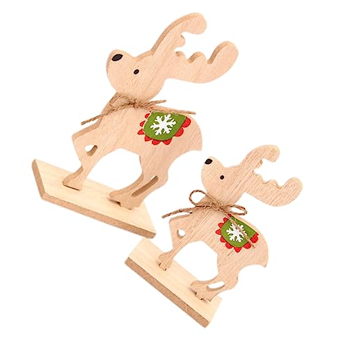 NUOBESTY 1 Satz Dekorationszubehör Für Ornamente Weihnachtsdeko Spielzeuge Für Weihnachsgeschenke Weihnachtgeschenk Bausätze Baum Weihnachtshandwerk Holzbausteine Hölzern 2st von NUOBESTY