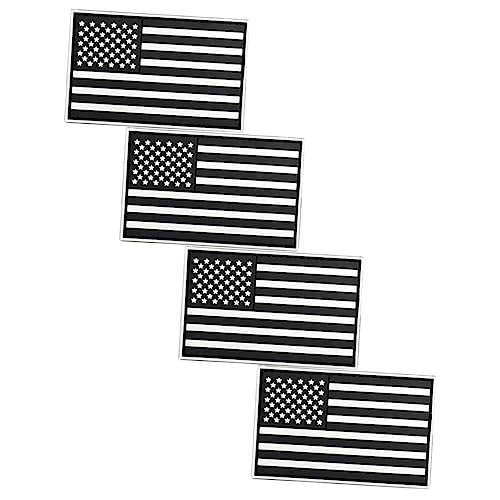 NUOBESTY 1 Satz Der Amerikanischen Flagge Buch Dekoration Bags Blouses Vorhänge Sırt Çantası Рюкзаки Aufkleber in Flaggenform Armbinden Diy-patches Kleidungsdekore Nylon Black 4 Stück von NUOBESTY