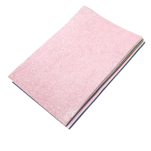 NUOBESTY 1 Satz Farbiges Schwammpapier Glitzerschaumpapiere Craft Foam Schaumstoffplatte Selbstklebend Diy Handgefertigte Materialien Bastelmaterial Für Den Kindergarten Colorful 10 Blatt von NUOBESTY