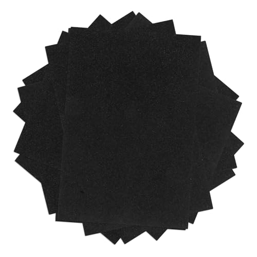 NUOBESTY 1 Satz Flash-luftpolsterfolie Bastelpapier Schwammmaterial Handwerkzeug Dekoration Bastelschaum Laminieren Mousse Vinyl Schwammpapier Selber Machen Schwarze Glitzerkarte Black 10st von NUOBESTY