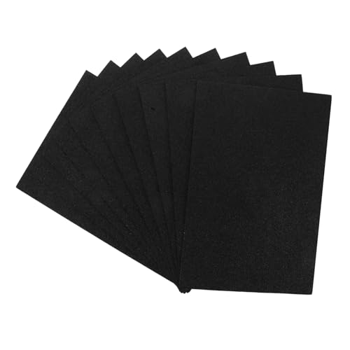 NUOBESTY 1 Satz Flash-luftpolsterfolie Doppelseitiges Klebeband Strapazierfähig Schaumstoffplatte Laminieren Handwerkzeug Dekoration Schwarze Glitzerkarte A4-bastelpapier Schwamm Black 10st von NUOBESTY