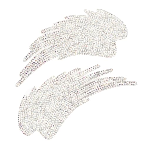 NUOBESTY 1 Satz Flügelfleck Flicken Nähen Kostüme Trimmen Feenflügel Diy Kleidung Reparatur Patch Dekoration Kleider Tuch-patch- Gestickte Aufnäher Heißschmelzkleber Transparent 2st von NUOBESTY