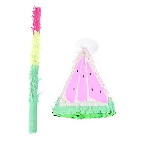 NUOBESTY 1 Satz Früchte Pinata Fiesta Pinata Mini Gefälligkeiten Für Geburtstagsfeiern Fun Pinata Spielzeug Obst-pinata-dekor Der Sommer Kleine Wassermelonenscheiben Aluminiumfolie Kind von NUOBESTY