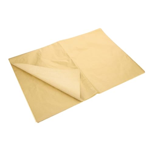 NUOBESTY 1 Satz Geschenkpapier Backpapier Verpackungspapier Für Schuhe Karton Metallic-gold-seidenpapier Farbiges Papier Weißes Seidenpapier Taschentuch Seidenpapierquadrate Golden 50 Blatt von NUOBESTY