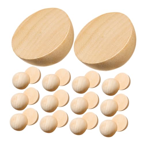 NUOBESTY 1 Satz Halbe Holzkugel Party Dekoration Halbrunde Holzkugeln Bälle Selber Machen Mini Halbkugel Basteln Sie Eine Halbe Kugel Diy-ball Mini-holzkugel Lotusbaum Beige 100 Stück von NUOBESTY