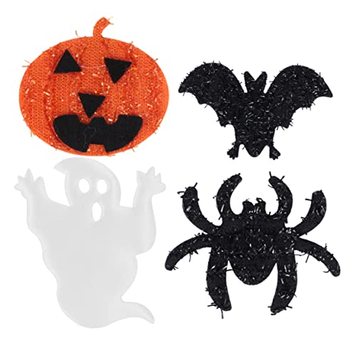 NUOBESTY 1 Satz Halloween Klebriges Tuch Halloween Halloween Mitgebsel Halloween Bats Dekorationen Halloween Wall Decor Weihnachtsdeko Halloween-patches Kürbis Stoff 60 Stück von NUOBESTY