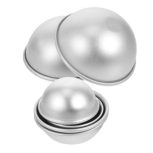 NUOBESTY 1 Satz Handgemachte Seifenform Diy Badeformen Form Zur Herstellung Von Seifenkugeln Zubehör Für Die Herstellung Von Badekugeln Badekugel-bastelformen Aluminiumlegierung Silver 6st von NUOBESTY