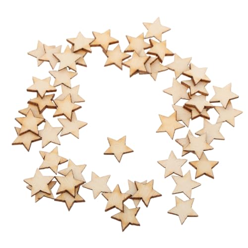 NUOBESTY 1 Satz Hölzernes Pentagramm Diy Holz Basteln Unbehandelte Holzstücke Dekoration Holzsterne Weihnachtsgeschenke Für Die Hochzeit Natürliche Holzausschnitte Buchsbaum 50 Stück von NUOBESTY