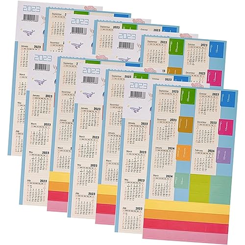 NUOBESTY 1 Satz Kalender-index-aufkleber Planke Kleiner Stehpult Zeitschrift Die The Office Sticker Kalender Sticker Notizblock-kalenderaufkleber Planer-aufkleber Für Den Haushalt 16 Blatt von NUOBESTY